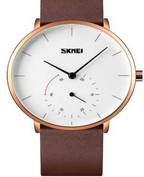 Αναλογικό ρολόι χειρός – Skmei - 9213 - Brown/White