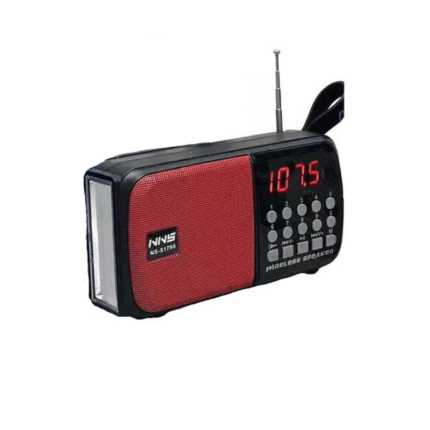 Επαναφορτιζόμενο ραδιόφωνο με ηλιακό πάνελ - NS-179S - 861794 - Red