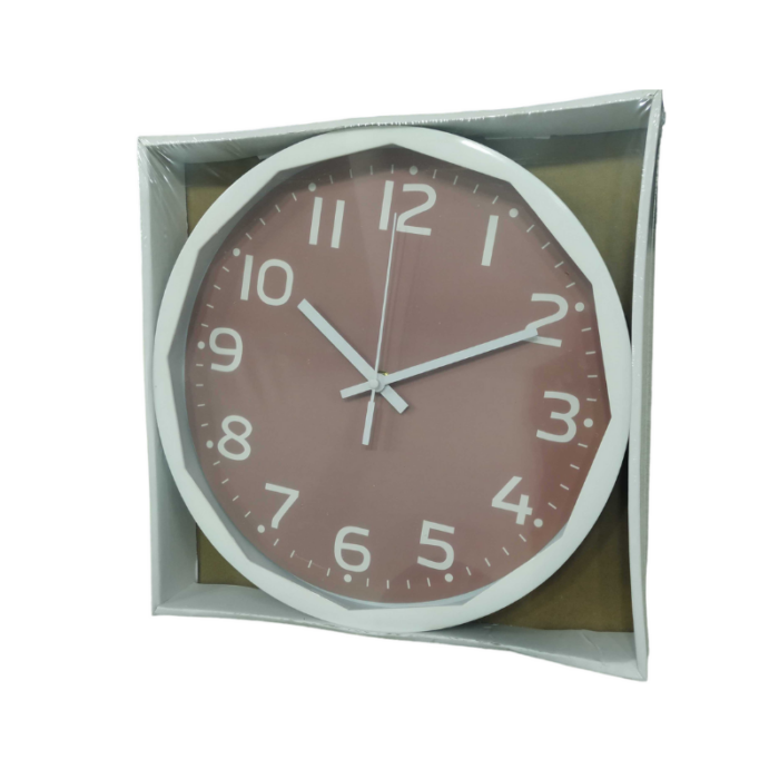 Ρολόι τοίχου - XH-B3006 - 30cm - 130062 - White/Pink