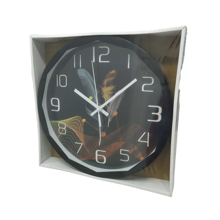 Ρολόι τοίχου - XH-B3017-3 - 30cm - 301738 - Black