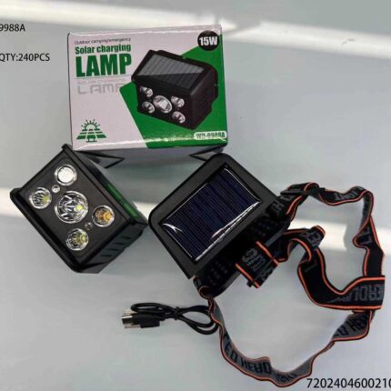 Φακός κεφαλής LED με ηλιακό πάνελ - FA-9988A - 460021